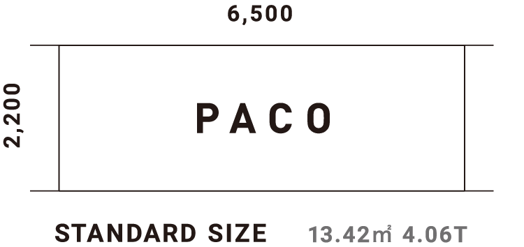 PACO（パコ）のスタンダードサイズ